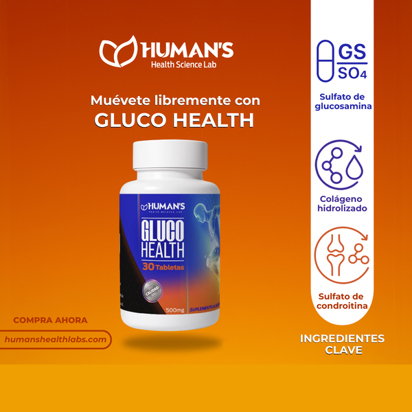 Humans Gluco Health – Joint Support & Mobility Formula | Glucosamine for Cartilage & Flexibility | Best Seller | 30 Tablets