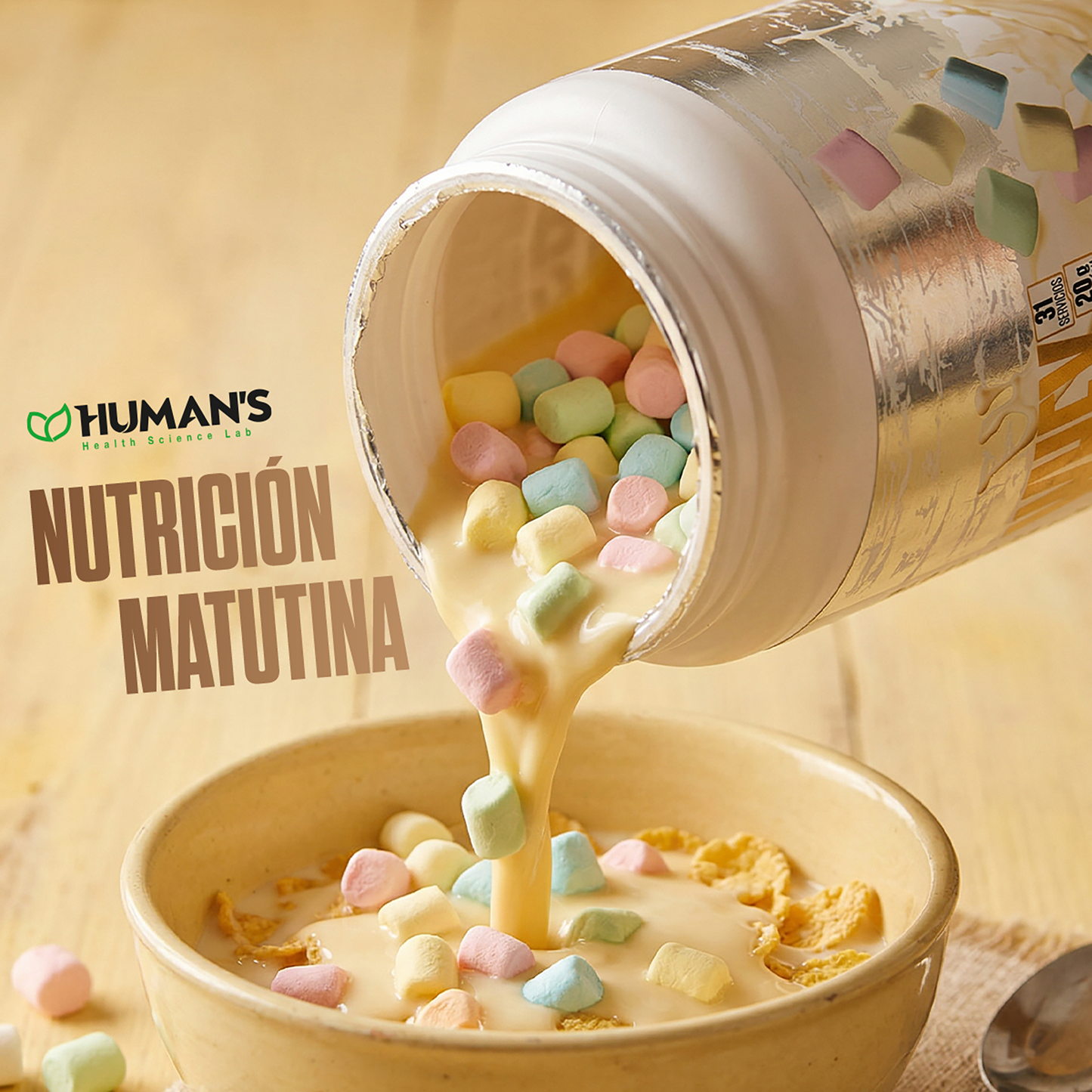 Humans Whey Protein – Vanilla Marshmallow | 20g Protein | No Added Sugar | Gluten Free | 31 Servings