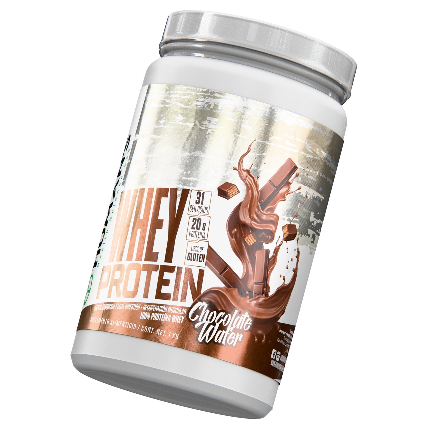 Humans Whey Protein – Chocolate Wafer | 20g Protein | No Added Sugar | Gluten Free | 31 Servings