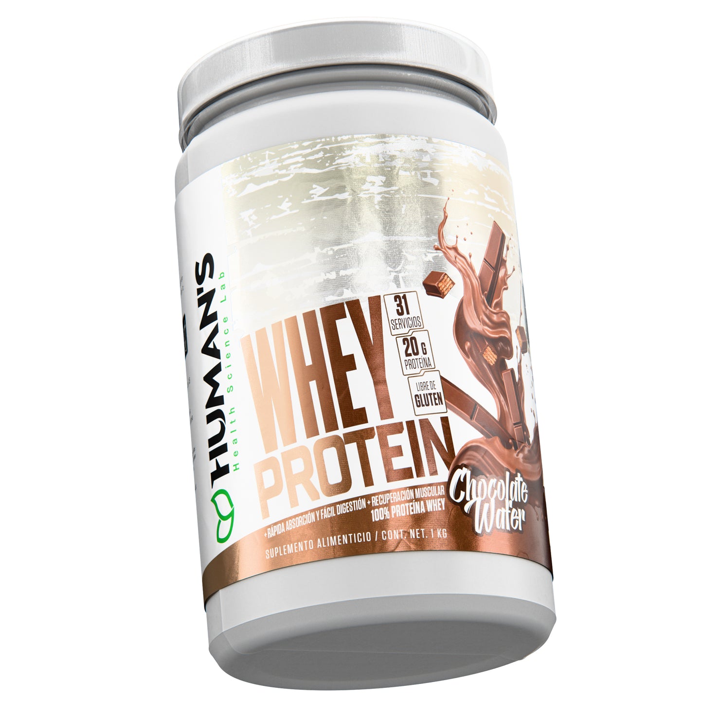 Humans Whey Protein – Chocolate Wafer | 20g Protein | No Added Sugar | Gluten Free | 31 Servings