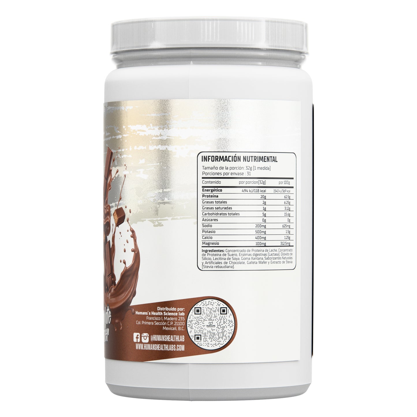 Humans Whey Protein – Chocolate Wafer | 20g Protein | No Added Sugar | Gluten Free | 31 Servings
