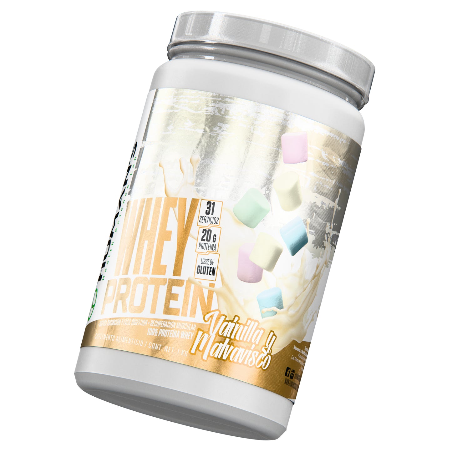 Humans Whey Protein – Vanilla Marshmallow | 20g Protein | No Added Sugar | Gluten Free | 31 Servings