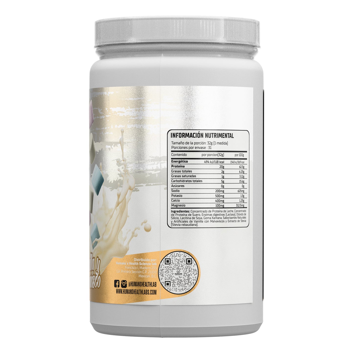 Humans Whey Protein – Vanilla Marshmallow | 20g Protein | No Added Sugar | Gluten Free | 31 Servings